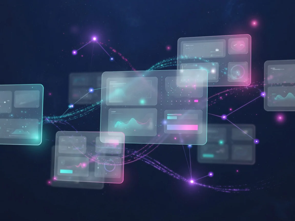 Floating software dashboards and connected data