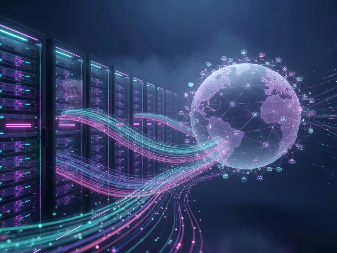 Server infrastructure connected to a global edge network
