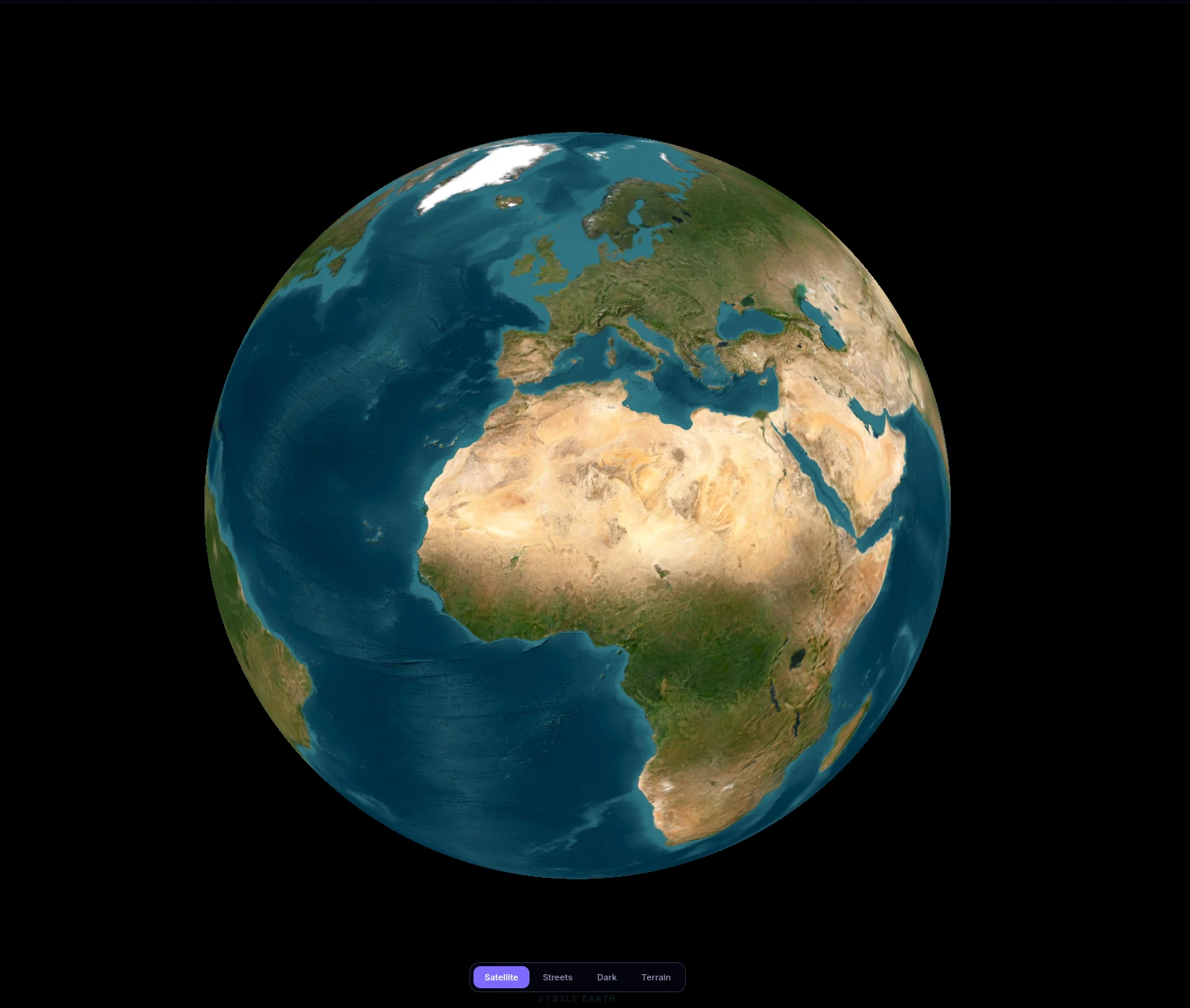 Vybsly Earth — Interactive 3D Globe