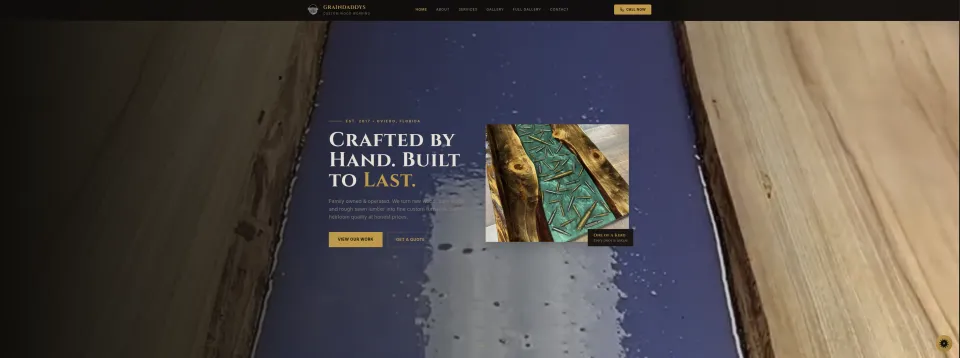 Grain Daddy's Custom Woodworking — affordable small business website
